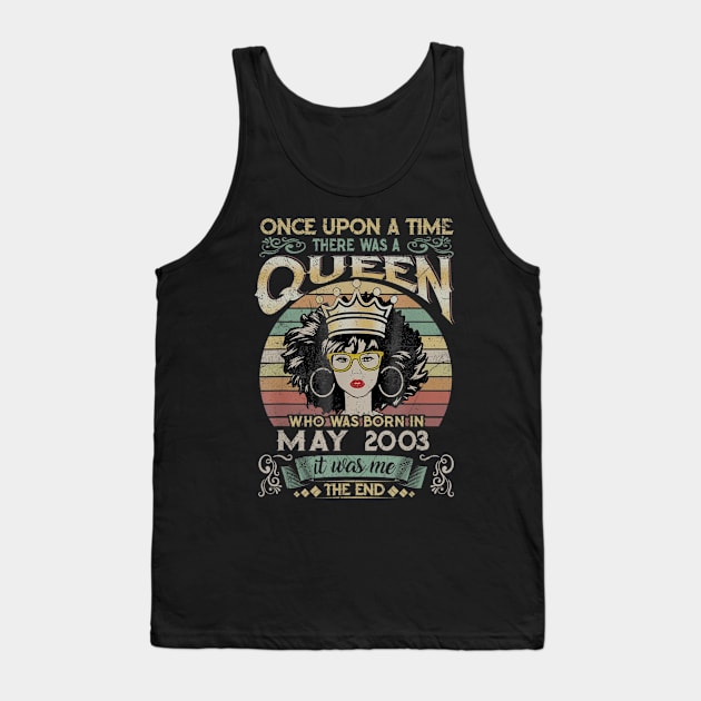 Girls 17th Birthday Queen May 2003 Queen Birthday Tank Top by daylightpombo3